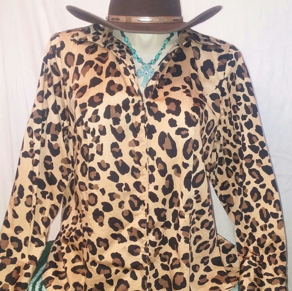 leopard print blouse size 20
